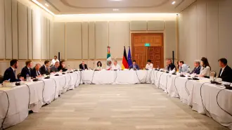 El canciller se reunió con empresarios alemanes en Cancún, Quintana Roo.