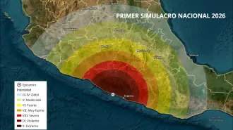 La hipótesis del terremoto será a 55 km al noroeste de Acapulco, en la costa de Guerrero.