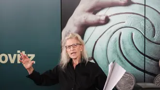Annie Leibovitz en el Museo de Antropología.