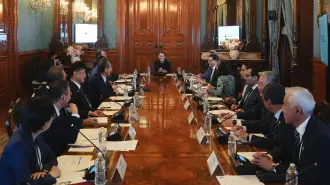 La presidenta de México, Claudia Sheinbaum, recibió integrantes de la Federación Empresarial de Japón y el embajador Kozo Honsei.