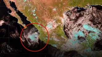 Imagen satelital de la tormenta tropical Judy.