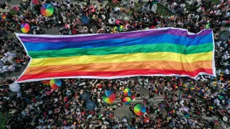 Desfile del Orgullo en la Ciudad de México el 25 de junio de 2022.