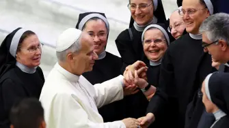 El Papa León XIV celebra una audiencia general en el Aula Pablo VI del Vaticano.