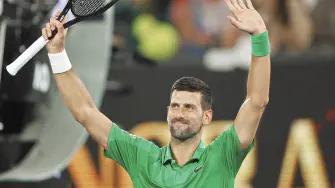 Novak Djokovic tras su victoria en el Australia Open.