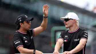 Sergio Perez  y Valtteri Bottas