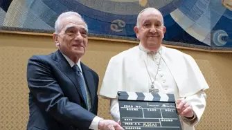 El cineasta Martin Scorsese y el papa Francisco.