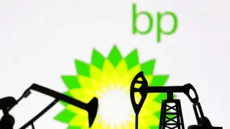 FILE PHOTO: FILE PHOTO: 3D-printed oil pump jacks and the British Petroleum (BP) logo appear in this illustration taken March 2, 2026. REUTERS/Dado Ruvic/Illustration/File Photo