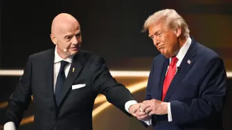 El presidente de la FIFA, Gianni Infantino, y el presidente de Estados Unidos, Donald Trump.