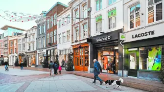 A general view of a largely deserted Dutch urban centre is seen as Netherlands enters into its third day of lockdown, in Den Bosch