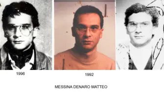 Tres retratos de Matteo Messina Denaro a lo largo del tiempo. Foto: EPA/Franco Lannino