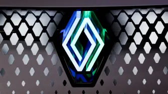 FILE PHOTO: The logo of Renault is seen at the Viva Technology conference