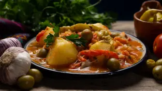 Bacalao a la vizcaína.