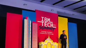 Mauricio Torres, director general de IBM en México durante el IBM Tech Summit 2025 en la Ciudad de México. FOTO: Rodrigo Riquelme