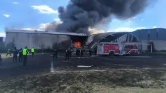 Jet privado siniestrado en Toluca, Estado de México.