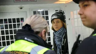 La activista Greta Thunberg fue detenida por apoyar al grupo terrorista Palestine Action.