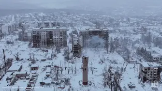 This handout photograph, taken on December 29, 2025, and released by the press service of the 116th Separate Mechanized Brigade of the Ukrainian Ground Forces on December 30, shows an aerial view of heavily damaged residential buildings in the frontline town of Kupiansk, Kharkiv region, amid the Russian invasion of Ukraine. (Photo by Handout / 116th Separate Mechanized Brigade of the Ukrainian Ground Forces / AFP) / XGTY / RESTRICTED TO EDITORIAL USE - MANDATORY CREDIT "AFP PHOTO / 116TH SEPARATE MECHANIZED BRIGADE OF THE UKRAINIAN GROUND FORCES" - NO MARKETING NO ADVERTISING CAMPAIGNS - DISTRIBUTED AS A SERVICE TO CLIENTS