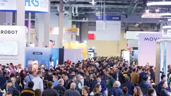 Piso de exhibición del CES en Las Vegas, Nevada.