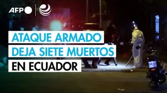 Siete personas murieron y otras 10 quedaron heridas la víspera de Año Nuevo en el puerto de Manta, en el suroeste de Ecuador, durante un ataque armado.

¡Síguenos en nuestras redes sociales para mantenerte informado!

Twitter: https://twitter.com/eleconomista
Facebook: https://www.facebook.com/ElEconomista.mx
Instagram: https://www.instagram.com/eleconomistamx
LinkedIn: https://www.linkedin.com/company/el-economista/

#ElEconomista #EETV