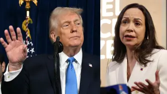 Donald Trump y María Corina Machado.