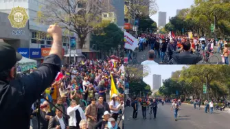 La SSC-CDMX difundió imágenes de la marcha “Por la Defensa de la Soberanía Nacional”.