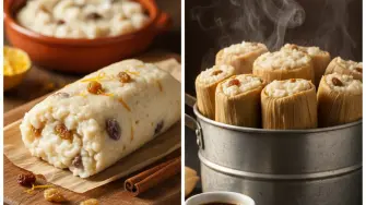 tamal de arroz con leche