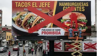 Publicidad de carne prohibida