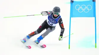 Milano Cortina 2026 Olympics - Alpine Skiing - Men's Giant Slalom Run 1 - Stelvio Ski Centre, Bormio, Italy - February 14, 2026.Lasse Gaxiola of Mexico in action REUTERS/Denis Balibouse
