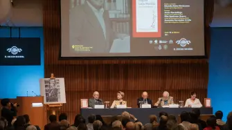 Bajo la coordinación de Eduardo Matos Moctezuma, El Colegio Nacional presentó la obra autobiográfica de Miguel León–Portilla. foto ee: especial