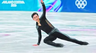 Donovan Carrillo durante su participación en los Juegos Olímpicos de invierno de MIlano-Cortina. Foto: Reuters