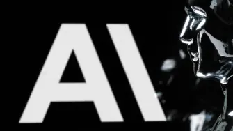 This photograph shows a figurine in front of the logo of the US artificial intelligence safety and research company Anthropic during a photo session in Paris on February 13, 2026. (Photo by Joel Saget / AFP)