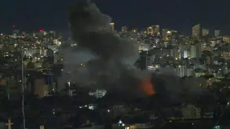 Bombardeos en los suburbios del sur de Beirut.