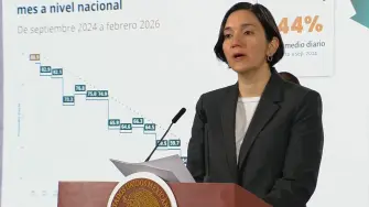 El gobierno de México indicó este martes que el promedio diario de homicidios dolosos en México disminuyó 44% entre septiembre de 2024 y febrero de 2026.
Para más información del tema, visita:  https://www.eleconomista.com.mx/politica/gobierno-destaca-reduccion-44-homicidios-mexico-20260310-803518.html
¡Síguenos en nuestras redes sociales para mantenerte informado!

Twitter: https://twitter.com/eleconomista 
Facebook: https://www.facebook.com/ElEconomista.mx
Instagram: https://www.instagram.com/eleconomistamx
LinkedIn: https://www.linkedin.com/company/el-economista/

#ElEconomista #EETV