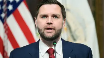 US Vice President JD Vance addresses a Fraud Task Force meeting in the Indian Treaty Room at the White House in Washington, DC, on 27 March, 2026. (Photo by Oliver Contreras / AFP)