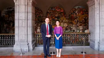 El Alto Comisionado de las Naciones Unidas para los Derechos Humanos, Volker Türk, se reunió con la presidenta de México, Claudia Sheinbaum.