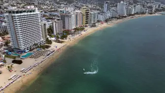 Imagen panorámica de la zona hotelera de Acapulco Guerrero, tomada en febrero de 2026.