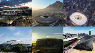 Seis de los 16 estadios que serán las principales sedes de los encuentros del Mundial 2026.