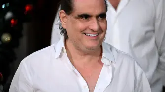 Colombian businessman Alex Saab leaves after a meeting with Venezuela's President Nicolas Maduro (out of frame) at the Miraflores Presidential Palace in Caracas on December 20, 2023. Saab, alleged to be a 