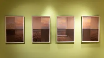 Mármol, cerámica, fotografía y pintura.