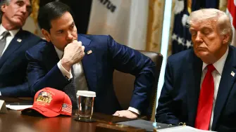 Marco Rubio, secretario de Estado y Donald Trump, presidente de Estados Unidos.