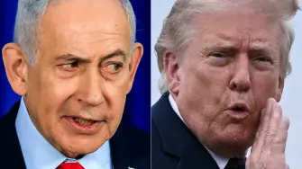 El primer ministro israelí, Benjamin Netanyahu y el presidente estadounidense, Donald Trump.