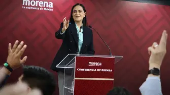La presidenta de Morena, Ariadna Montiel.