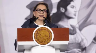 Emilia Calleja Alor, durante la conferencia matutina en Palacio Nacional, el miércoles 17 de junio. Foto: Presidencia de la República