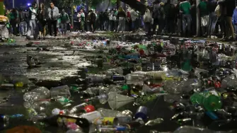 Basura generada durante los festejos por los partidos de la Selección Mexicana de Futbol