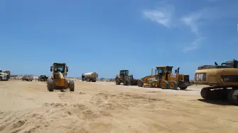 Primera etapa de la pavimentación de la carretera Bahía Asunción-Punta Prieta