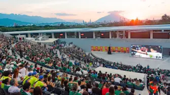 El Pabellón del Agua, en Nuevo León, sirvió para que la gente pudiera ver los partidos del Mundial 2026.