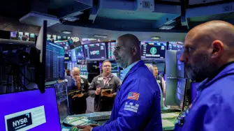 Traders en Wall Street.