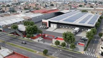 royección de ProximityParks Iztapalapa III, parque industrial de última milla que será construido sobre una antigua fábrica en el oriente de la Ciudad de México.