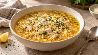 Sopa italiana de estrellitas y pollo -  Sopa de penicilina