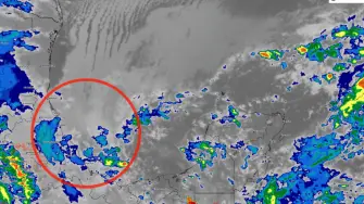 Imagen satelital del frente frío número 2 en Veracruz.