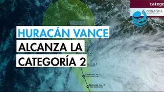 De acuerdo con las previsiones del Servicio Meteorológico Nacional, Vance se podría fortalecer a categoría 3 este fin de semana en su camino por las costas de Guerrero hacia el noroeste.